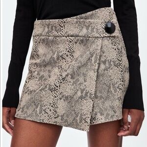 Snakeskin Print Mini Skirt